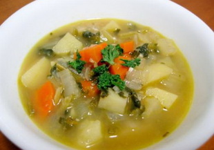 Зеленчукова супа с целина