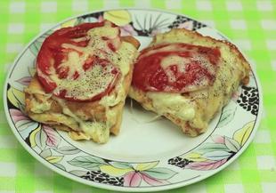 Палачинки с шунка, сметана и гъби