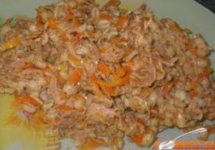 Перлен ечемик с телешко и моркови