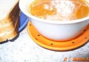 Млечна супа с телешки език