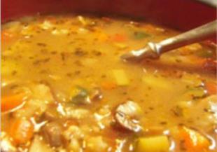 Картофена супа с гъби и тиквички