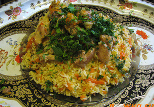 Семеен пилаф със свинско и ориз