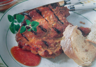 Свински ребърца с барбекю сос и портокали