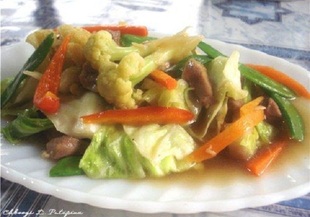 Чап чой - азиатско свинско с много зеленчуци