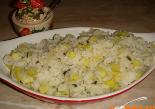 Постен ориз с тиквички