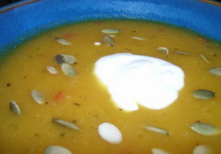 Пикантна тиквена супа