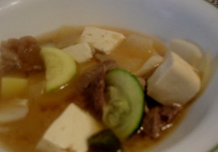 Доенжанг чигае - тофу с бобова паста и зеленчуци