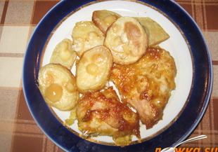Пилешко Лариса на фурна с картофи