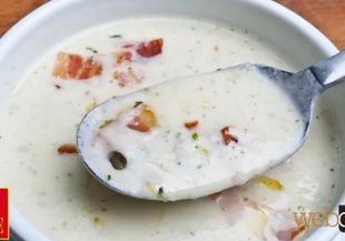 Супа с панчета, целина и сметана