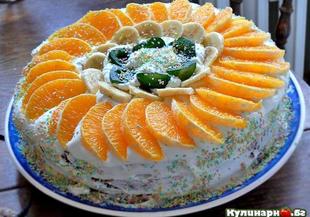 Плодова торта със зелени смокини