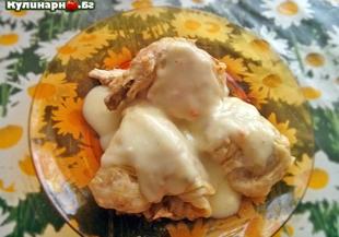 Капама от пиле със зелеви сарми