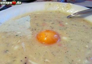Картофена крем супа с яйца