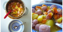 Богата супа със свински наденички