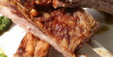Агнешки ребърца с азиатска зелена салца