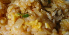Пържен ориз с гъби и кимчи