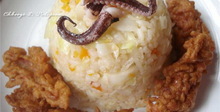 Пържен ориз с калмари