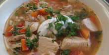 Пилешка супа с ечемик