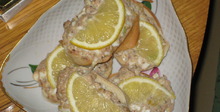 Рибна закуска с лук и лимон
