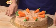 Торта от моркови с какао и крема сирене