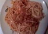 Спагети с масло, кайма и винен сос