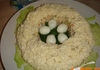 Руска салата с пъдпъдъчи яйца