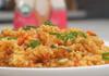 Задушен ориз със зеленчуци на тиган по испански