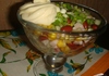 Бобена салата с царевица и шунка