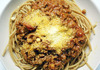 Пълнозърнести спагети с телешко и сос Болонезе