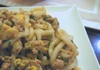 Пържени японски спагети с праз и свинско 