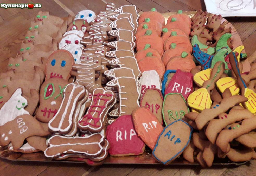 Бисквити с украса за Хелоуин