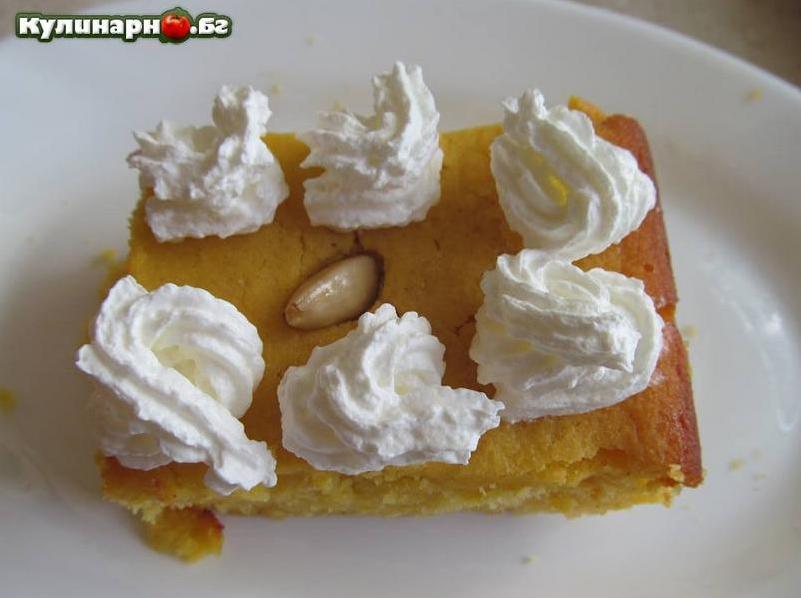 десерт по кипърска рецепта с царевично брашно и захарен сос