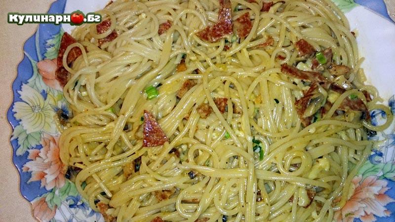 домашни спагети с мръвка по италиански