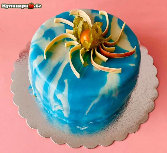 Sweet Dreams мраморна торта в синьо
