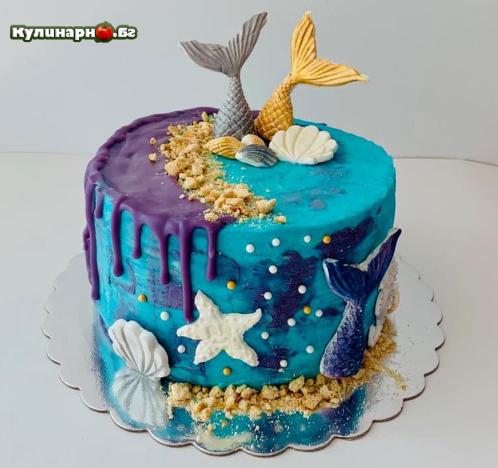 Торта с морска тематика от Сладки мечти